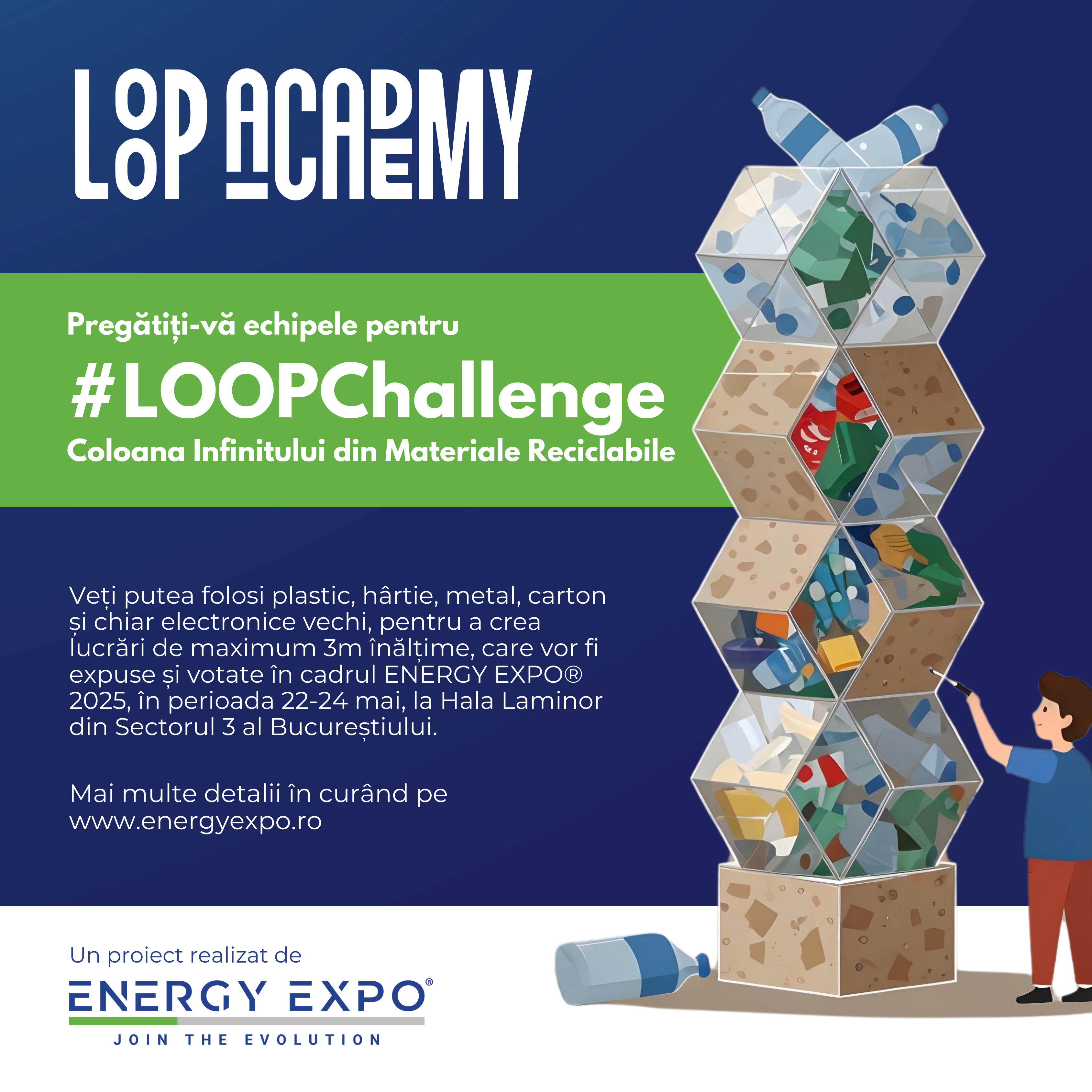 Sustenabilitate și Artă: #LOOPChallenge transformă Coloana Infinitului!